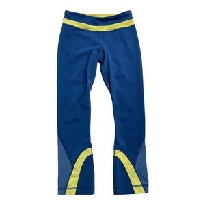 Lululemon Run Inspire Crop II size 4 in Limitless Blue / Clarity Yellow